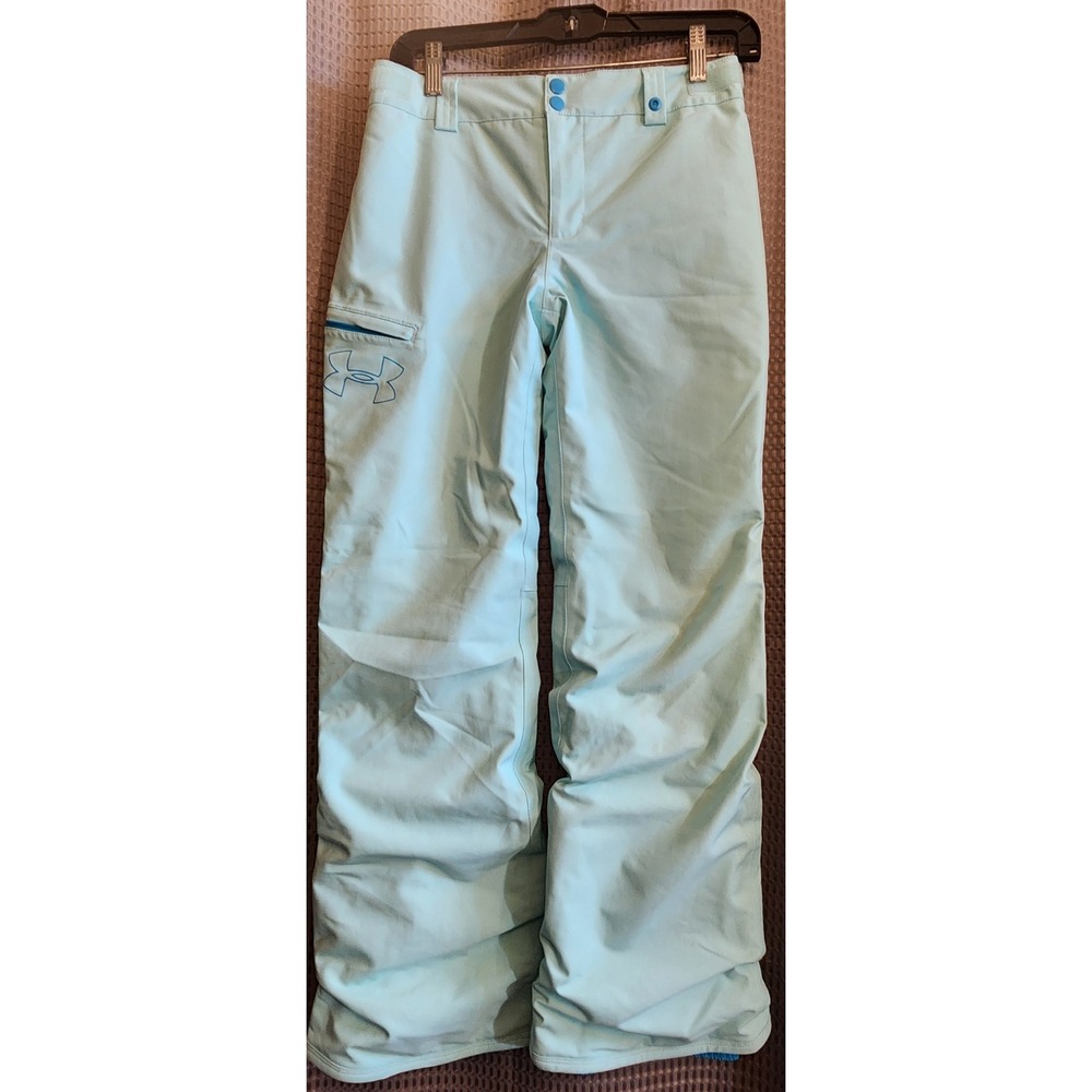 Under Armour Snow Pants Kids Medium Blue Excellent ColdGear Infrared Primaloft
